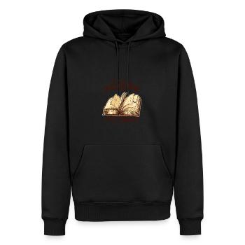 A day without reading is like just kidding I have - Men’s Premium Organic Hoodie - black - Front - Nico (187cm)