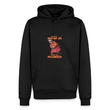 Sauvez les monarques plantez l’asclépiade - monarque - Sweat à capuche Premium bio Homme - noir - Devant - Nico (187cm)