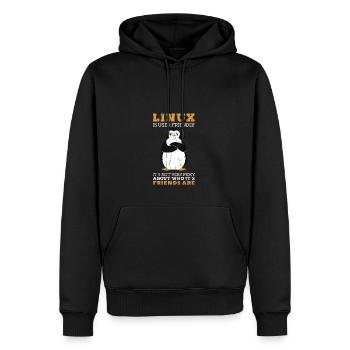 Linux est convivial C’est juste très difficile à propos de - Sweat à capuche Premium bio Homme - noir - Devant - Nico (187cm)