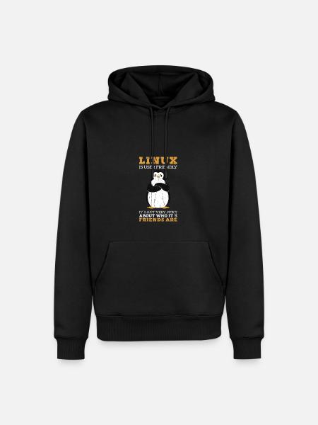 Linux ist benutzerfreundlich Es ist nur sehr wählerisch über - Männer Premium Bio Hoodie - Schwarz