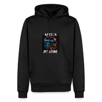 Africa, my Home 4 - Männer Premium Bio Hoodie - Schwarz - Vorne - Nico (187cm)