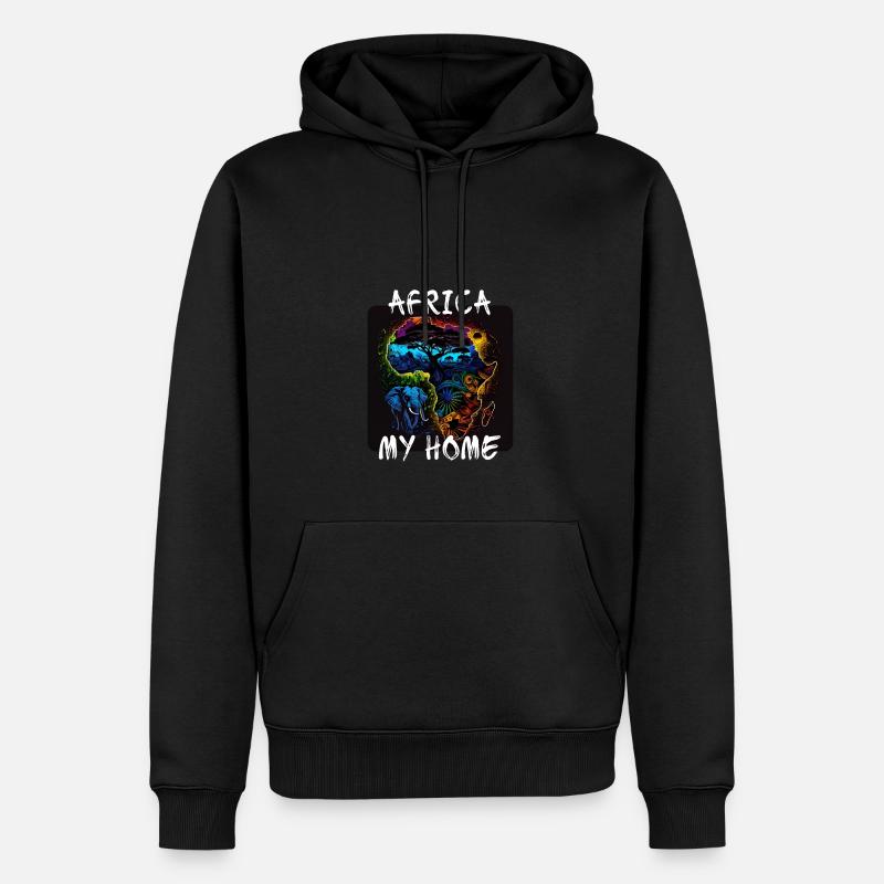 L’Afrique, ma maison 4 - Sweat à capuche Premium bio Homme - noir