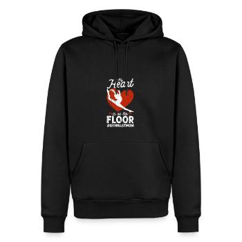 Mein Herz liegt auf dem Boden #gymnastmom - Mama - Männer Premium Bio Hoodie - Schwarz - Vorne - Nico (187cm)