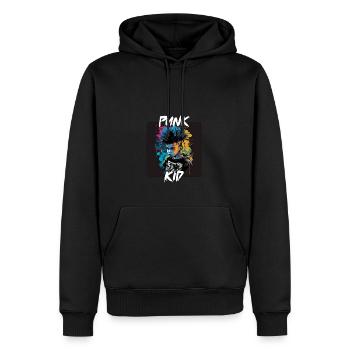 Style graffiti - Cool Punk Kid 9 - Sweat à capuche Premium bio Homme - noir - Devant - Nico (187cm)