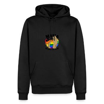 Mama Bär Egal was - Mama - Männer Premium Bio Hoodie - Schwarz - Vorne - Nico (187cm)