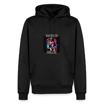 Style graffiti - Cooler Border Collie 2 - Sweat à capuche Premium bio Homme - noir - Devant - Nico (187cm)