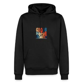 Promoteur de motricité globale - thérapeute pédiatrique - Sweat à capuche Premium bio Homme - noir - Devant - Nico (187cm)