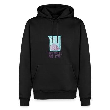 Zwei Mole pro Liter - Mol - Männer Premium Bio Hoodie - Schwarz - Vorne - Nico (187cm)