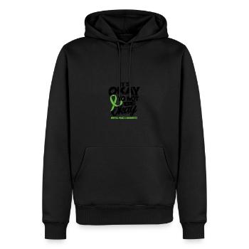 It's okay to not be okay Mental Health Awareness - Men’s Premium Organic Hoodie - black - Front - Nico (187cm)