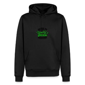 Marié à un survivant d’une greffe du foie - survivant - Sweat à capuche Premium bio Homme - noir - Devant - Nico (187cm)