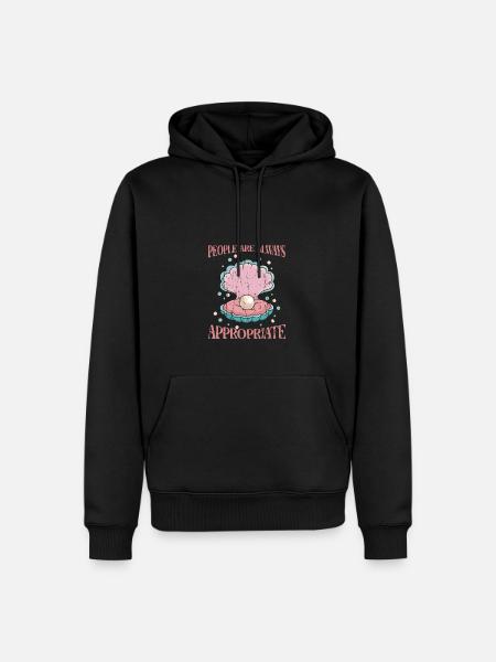Pearls are always appropriate - pearl - Men’s Premium Organic Hoodie - black