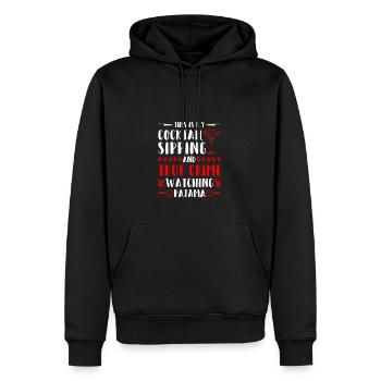 True Crime et Cocktails Pyjama - Sweat à capuche Premium bio Homme - noir - Devant - Nico (187cm)