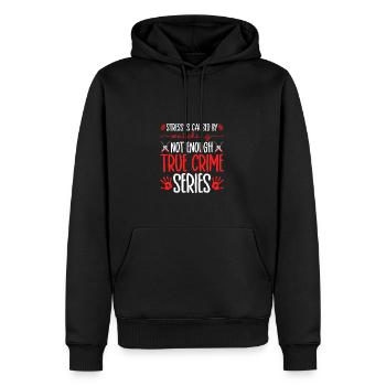 Série True Crime, Stress Is Caused, Murder Show - Sweat à capuche Premium bio Homme - noir - Devant - Nico (187cm)