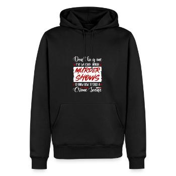 True Crime Murder Show Citation, Mise en scène d’une scène de crime, - Sweat à capuche Premium bio Homme - noir - Devant - Nico (187cm)
