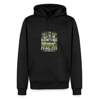 Alligator Hunter, It's Ok If You Don't Like Gator - Men’s Premium Organic Hoodie - black - Front - Nico (187cm)