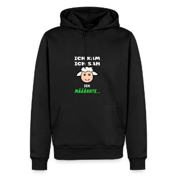 Sheep saying - Funny design with sheep - Men’s Premium Organic Hoodie - black - Front - Nico (187cm)