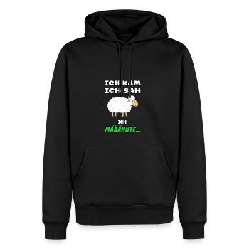 I came I saw I mowed - funny sheep - Men’s Premium Organic Hoodie - black - Front - Nico (187cm)