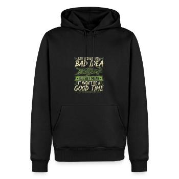 Gator Hunting Bad Idea Good Time, Funny Alligator - Männer Premium Bio Hoodie - Schwarz - Vorne - Nico (187cm)