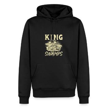 Gator Hunting King of Swamps Alligator Hunter - Men’s Premium Organic Hoodie - black - Front - Nico (187cm)