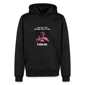 Mama Superheldin - Helden ohne Umhang nennt man - Männer Premium Bio Hoodie - Schwarz - Vorne - Nico (187cm)
