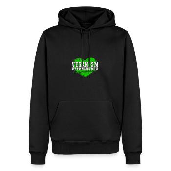 Veganismus ist ein gewaltfreier Akt des Mitgefühls - Vegan - Männer Premium Bio Hoodie - Schwarz - Vorne - Nico (187cm)