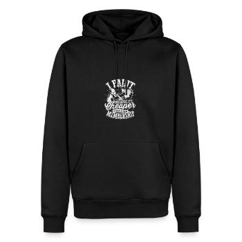 Malen ist meine Therapie - Maler - Männer Premium Bio Hoodie - Schwarz - Vorne - Nico (187cm)
