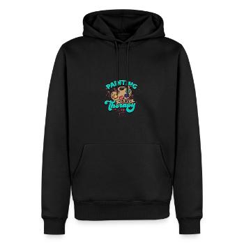 Malen ist meine Therapie - Maler - Männer Premium Bio Hoodie - Schwarz - Vorne - Nico (187cm)