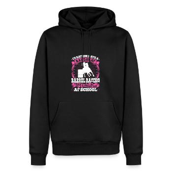 Barrel Racing Girl Quote, Funny Rodeo - Männer Premium Bio Hoodie - Schwarz - Vorne - Nico (187cm)