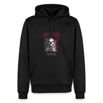 Bad Boy Dog Streetwear - Männer Premium Bio Hoodie - Schwarz - Vorne - Nico (187cm)