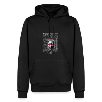 Oni Demon Streetwear - Männer Premium Bio Hoodie - Schwarz - Vorne - Nico (187cm)