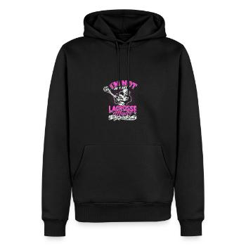 Ich bin nicht irgendeine Lacrosse-Mama, ich bin die Torhüter-Mama - Männer Premium Bio Hoodie - Schwarz - Vorne - Nico (187cm)
