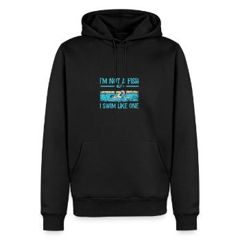 I'm not a fish, but I swim like one. - Swimming - Men’s Premium Organic Hoodie - black - Front - Nico (187cm)