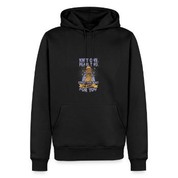 Stricke eine Perle, vergiss wie viele ich für dich gestrickt habe - Männer Premium Bio Hoodie - Schwarz - Vorne - Nico (187cm)