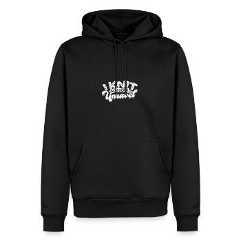 Je tricote pour ne pas démêler - Tricot - Sweat à capuche Premium bio Homme - noir - Devant - Nico (187cm)