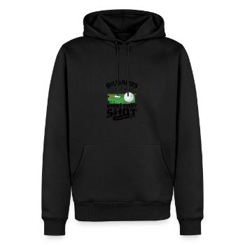 Billard: Wo jeder Schuss ein Glücksspiel ist - - Männer Premium Bio Hoodie - Schwarz - Vorne - Nico (187cm)