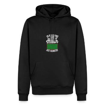 Billard, du musst nicht gut in Mathe sein, - Männer Premium Bio Hoodie - Schwarz - Vorne - Nico (187cm)