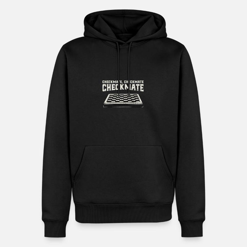 Checkmate, checkmate, checkmate - Chess - Men’s Premium Organic Hoodie - black
