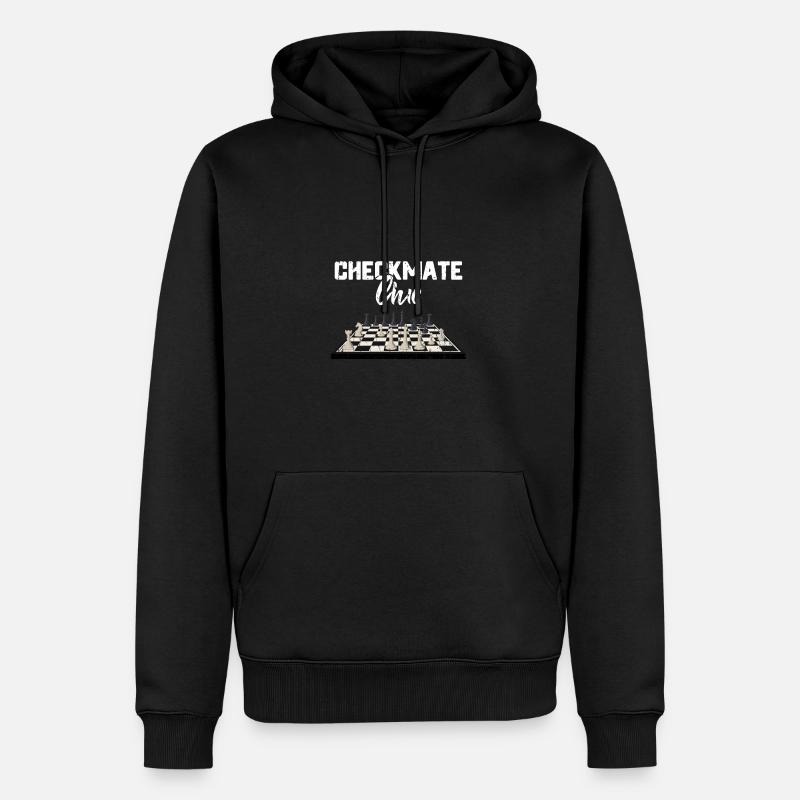 Checkmate chic - Échecs - Sweat à capuche Premium bio Homme - noir