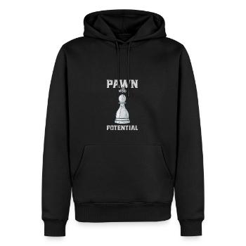 Pion avec potentiel - Échecs - Sweat à capuche Premium bio Homme - noir - Devant - Nico (187cm)