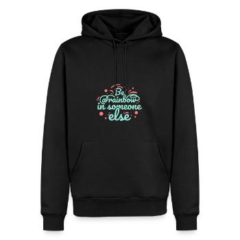 Be a rainbow Kindness - Männer Premium Bio Hoodie - Schwarz - Vorne - Nico (187cm)