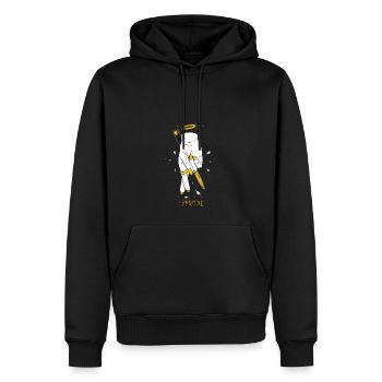 I promise Aesthetic - Männer Premium Bio Hoodie - Schwarz - Vorne - Nico (187cm)