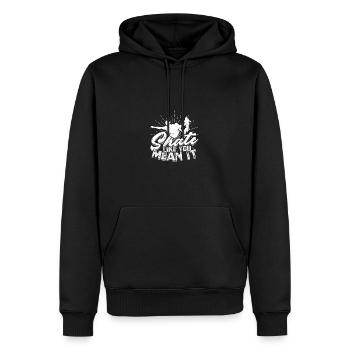 Skaten Sie, wie Sie es meinen - Skating - Männer Premium Bio Hoodie - Schwarz - Vorne - Nico (187cm)
