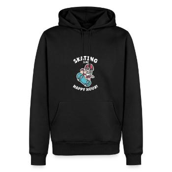 Skaten ist meine Happy Hour! -Schlittschuhlaufen - Männer Premium Bio Hoodie - Schwarz - Vorne - Nico (187cm)