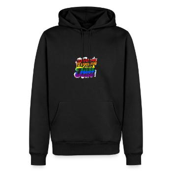 Vielfalt - zu viel Spaß, um nur einer zu sein! - - Männer Premium Bio Hoodie - Schwarz - Vorne - Nico (187cm)