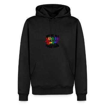 We're All Unique, But In This Together - Diversity - Men’s Premium Organic Hoodie - black - Front - Nico (187cm)