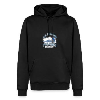 Eisfischen - draußen ist es KALT! - Eisfischen - Männer Premium Bio Hoodie - Schwarz - Vorne - Nico (187cm)