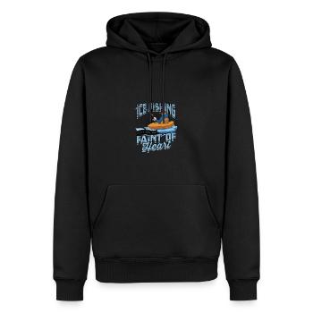 Ice fishing isn't for the faint of heart - Ice - Men’s Premium Organic Hoodie - black - Front - Nico (187cm)