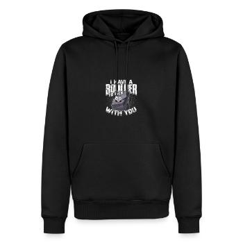 J’ai un rocher à cueillir avec toi - Bloc - Sweat à capuche Premium bio Homme - noir - Devant - Nico (187cm)