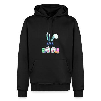 Ostergeschenke - Ava - Männer Premium Bio Hoodie - Schwarz - Vorne - Nico (187cm)