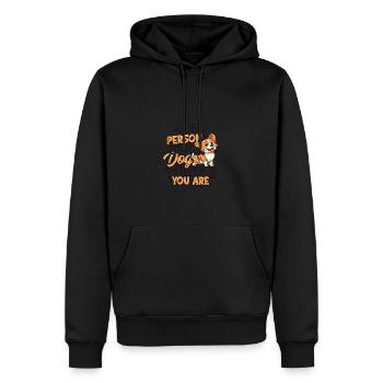 Be the person your dog thinks you are - Dog - Men’s Premium Organic Hoodie - black - Front - Nico (187cm)
